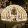 Garden Dome Igloo, 4.5 X 2.7 M Outdoor Clear Bubble Tent for 4-7 Person, Weatherproof Geodesic Dome Greenhouse with Window