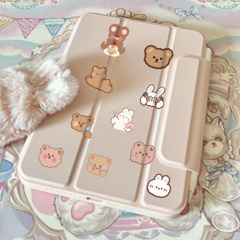 50 Ins стиль мультфильм милый медведь кролик наклейки Чемодан ноутбук коробка для хранения журнал наклейки