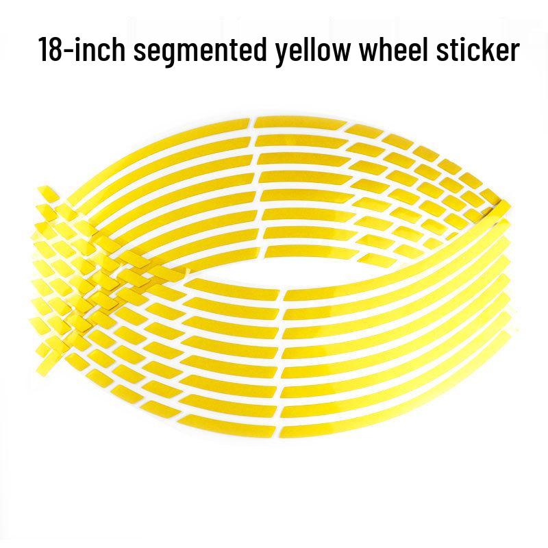 18-Inch Reflective Steel Wheel Hub Decal - Custom Decorative Motorcycle & Car Sticker