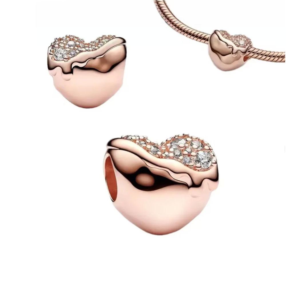 Европа Медь Семейный Шарм Подходит Оригинальному Браслету Ювелирные Изделия Светящийся в Темноте Подвеска Светлячок Подвеска Сердце Бусина