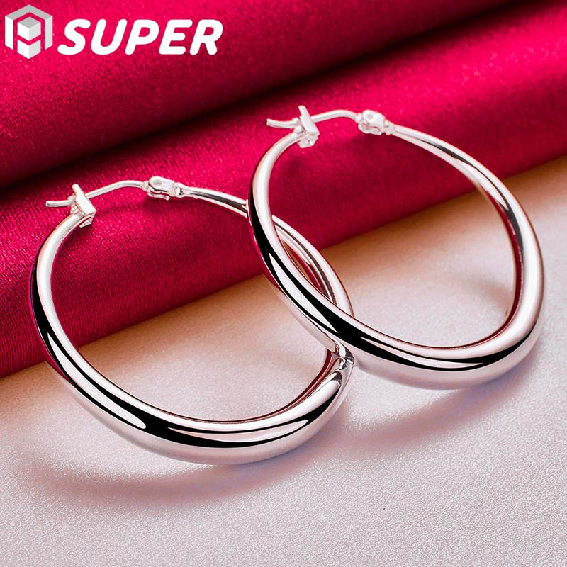 Серьги из стерлингового серебра 925 пробы с гладкими лунными подвесками, свадебные украшения