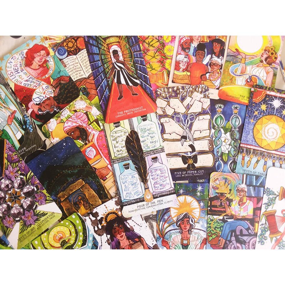 10,3*6 см 79 шт. Невероятные карточные игры Таро, выполненные в красивой и яркой акварели и чернилах