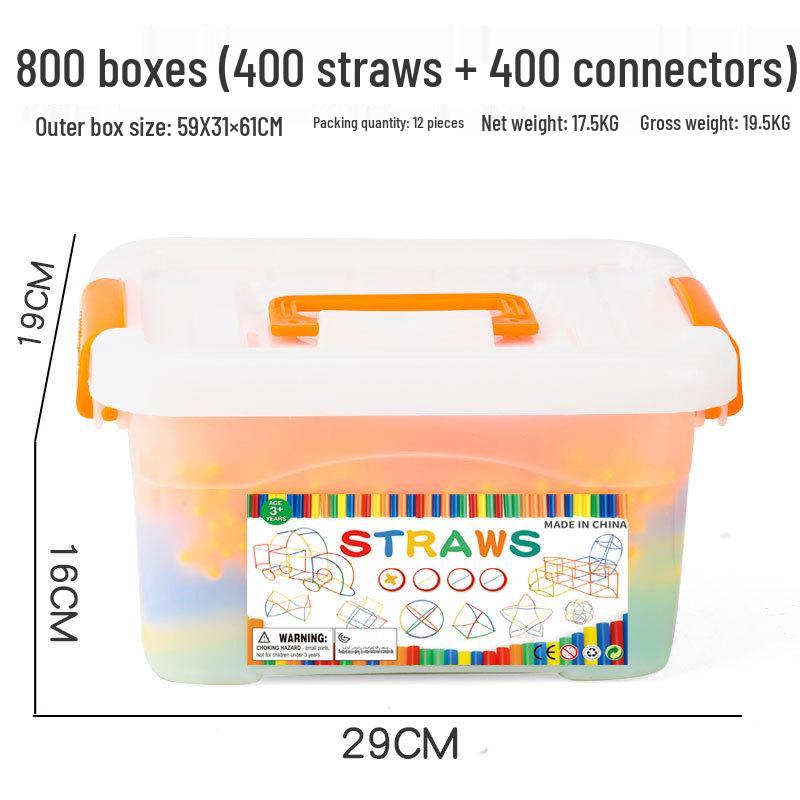 Детские 4D сцепляющиеся соломинки-конструктор для сборки в детском саду