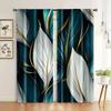 2 шт. - Современные шторы с абстрактным принтом листьев, шторы с кулиской, украшение дома, украшение комнаты 30*65 дюймов