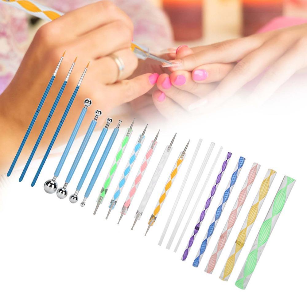 20pcs Ball Stylus Double Sided Nail Art Dotting Tool Set Acrylic Painting