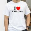 Я люблю Wallows Футболка Смешные самоироничные футболки Мужчины Женщины Хлопок Свободная футболка Одежда Круглый вырез Дышащая Короткий рукав футболка