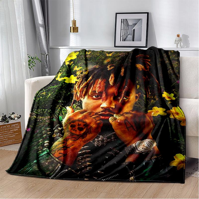2025 New Style Juice WRLD 999 Legend Rapper Album Blanket,Soft Throw Blanket for Home Bedroom Bed Sofa Travel Cover Kid Gift