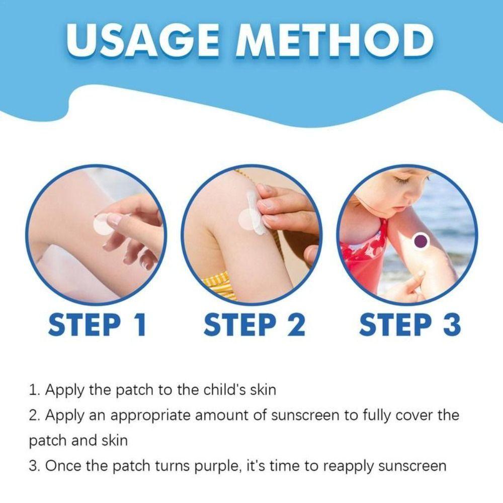 5pcs/set UV Test Stickers Photochromic Self-adhesive Sticker UV Detecting Patches Picnics Hiking