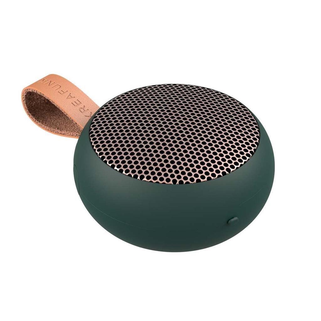 aGO II Shady Green Wireless Portable Speaker Charging IPX5 Level Waterproof Design Scandinavian Design from Denmark SDGs Sustainable Gift []KREAFUNK