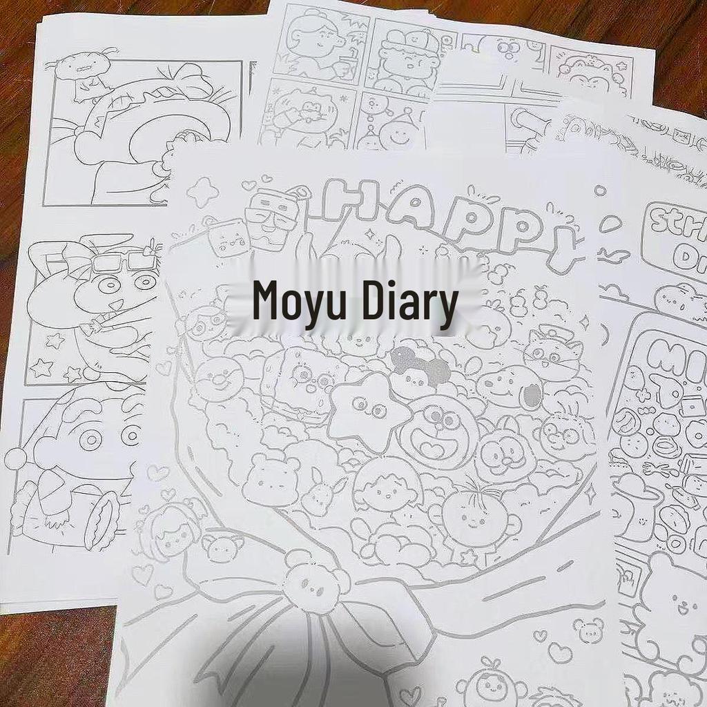 30-Piece Simple Sketch and Doodle Practice Set for Stress Relief and Creative Exploration