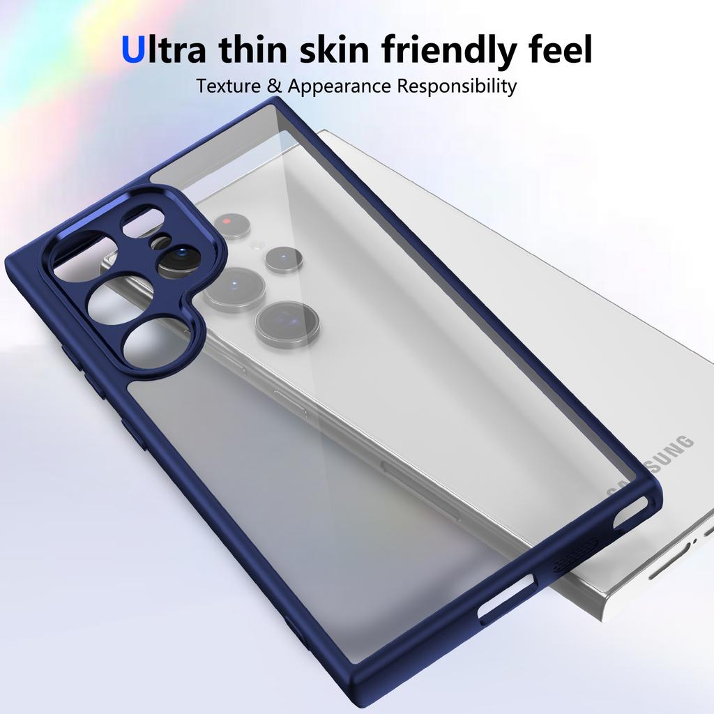 Чехол для Samsung Galaxy S22 Ultra 5G Матовый Skin Touch Прозрачный PC + TPU Ударопрочная задняя крышка телефона