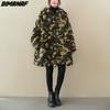 DIMANAF Женские пальто Новые большие размеры Зимние новые кашемировые куртки Пальто Парка с рождественским узором и принтом Дизайн Теплая флокированная верхняя одежда больших размеров