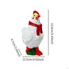 Christmas Chicken Statue Yard Decoration Crafts Resin Creative Animal Figurine,Garden Sculpture for