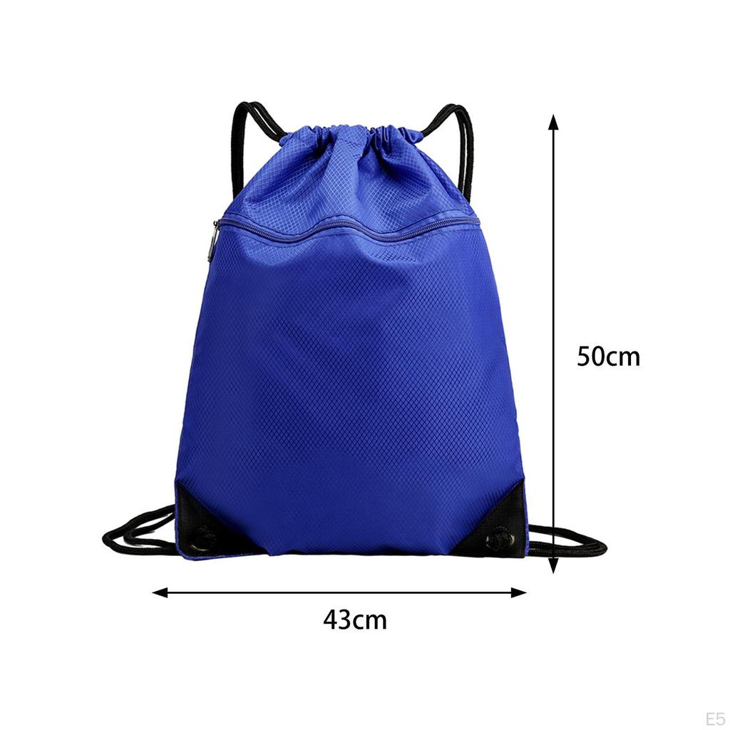 Drawstring Backpack Draw String Bag Tear Resistant Foldable Rucksack for Men Women Basketball Soccer