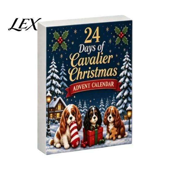 Winter Forest Theme Decor 2026 Christmas Dog Advent Calendar, 24 2D Acrylic Puppy Ornaments Countdown Festive Desktop Display Cartoon Pendants