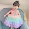 2025 European & American Baby Girl's Fluffy Flower Dress - 1-Year-Old Princess Cake Skirt for Flower Girls