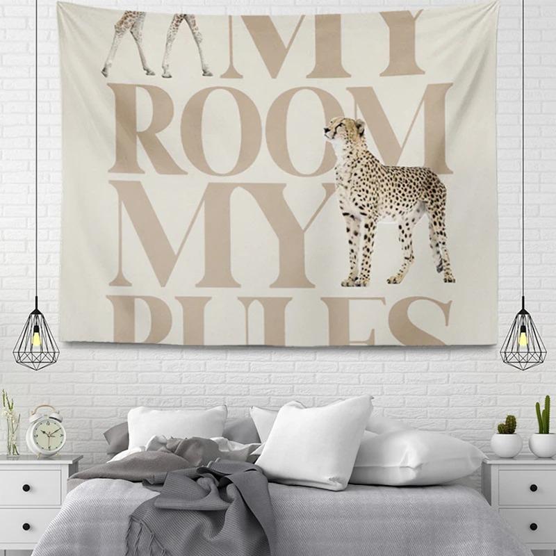 Nordic Plant Pattern Tapestry Aesthetic Home Room Decoration Bohemian Hanging Large Cloth Autumn Simple Bedroom Carpet