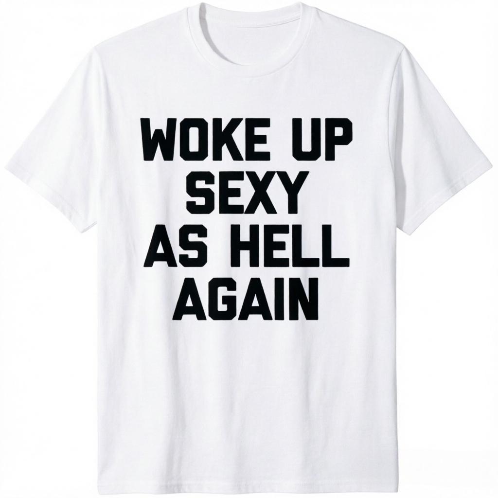 Hot Sale Woke Up Sexy As Hell Again Funny Memes Unisex TShirt Unisex Soft And Comfortable Cotton Funny Saying Sarcastic TShirt