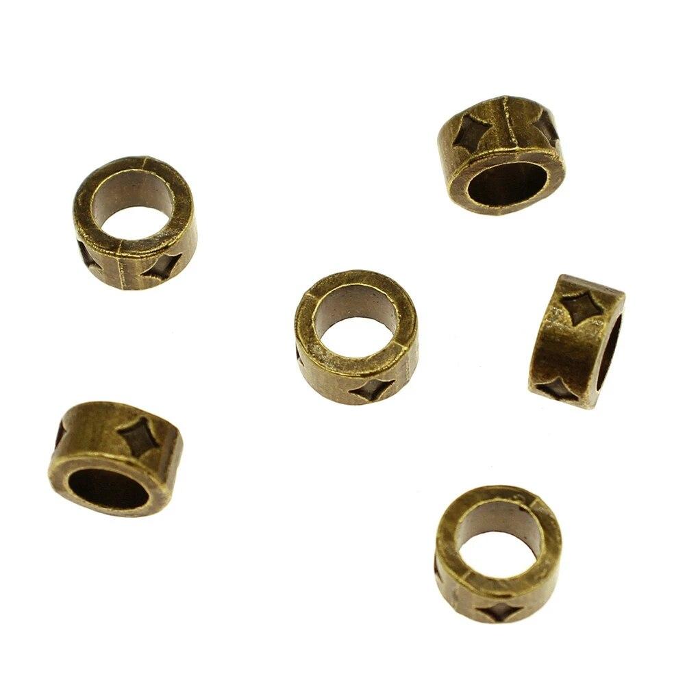 Бусины с большими отверстиями, свободные бусины-разделители, мужские аксессуары, украшения ручной работы для мужчин