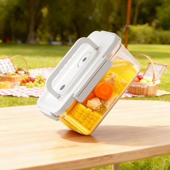 Электрический вакуумный контейнер для еды, герметичный ящик-хрустяшка с ручным насосом, пищевой контейнер без BPA для хранения в холодильнике, для фруктов, овощей и мяса