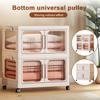 2-Layer Multifunction Storage Cabinet Anti-Slip Flexible Sundries Cabinet Home Storage Organizer for Books Clothes Small Gadgets