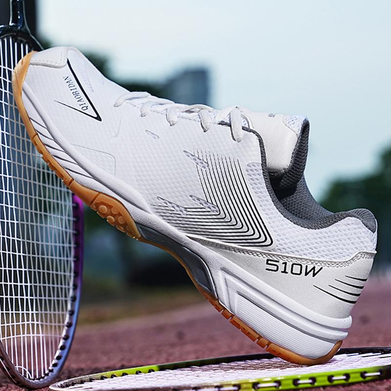 Mens Badminton Shoes Outdoor Anti-slip Sports Training Shoes Men and Women Sneakers Comfortable Lace-up Tennis Shoes for Men