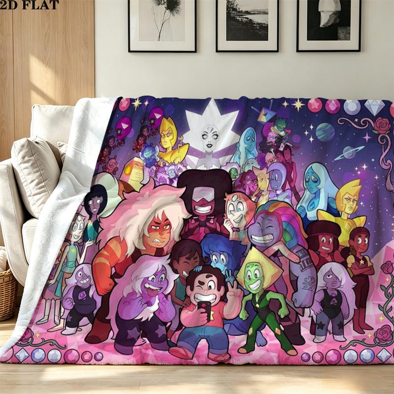 Steven Universo Print Flannel Blanket High Quality Warm Comfortable Cover for All Seasons Perfect for Gifts Home Decor