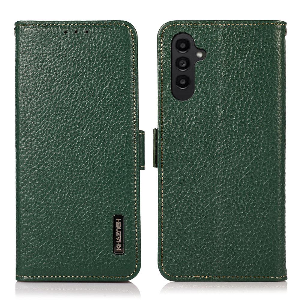 KHAZNEH Чехол для телефона Samsung Galaxy A37 5G Натуральная Коровья Кожа Обложка Блокировка RFID