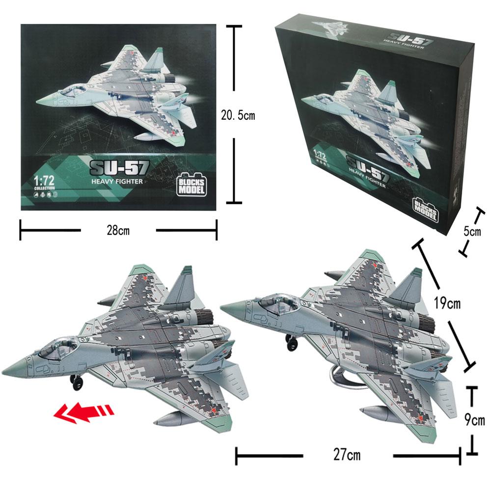 Сборная модель истребителя СУ-57 в масштабе 1/72, пластиковый военный реактивный самолет, игрушка, подарок для взрослых и детей