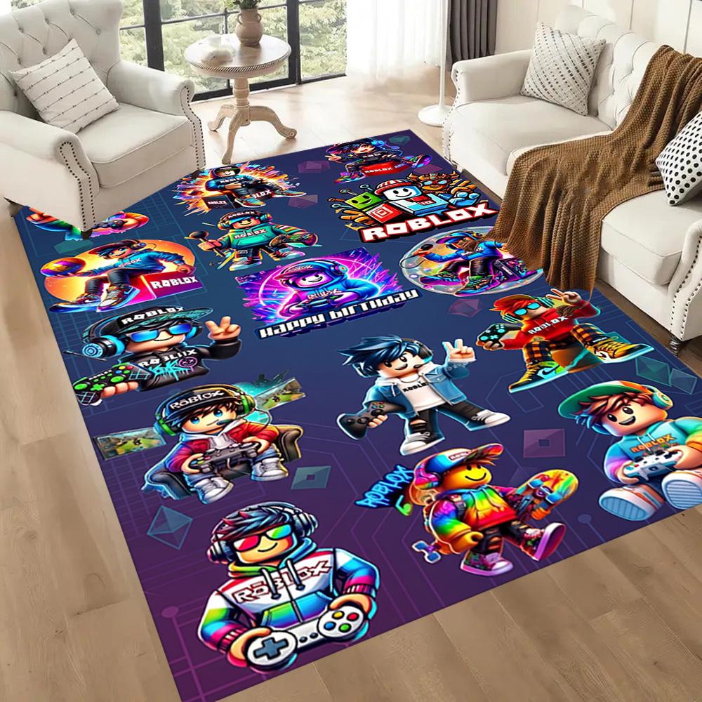 Roblox 225 Floor Rug Office Rug Design for Balcony Bedrooms Study room Game Room Anti-slip Rug Office home decor Birthday/Christmas Gift