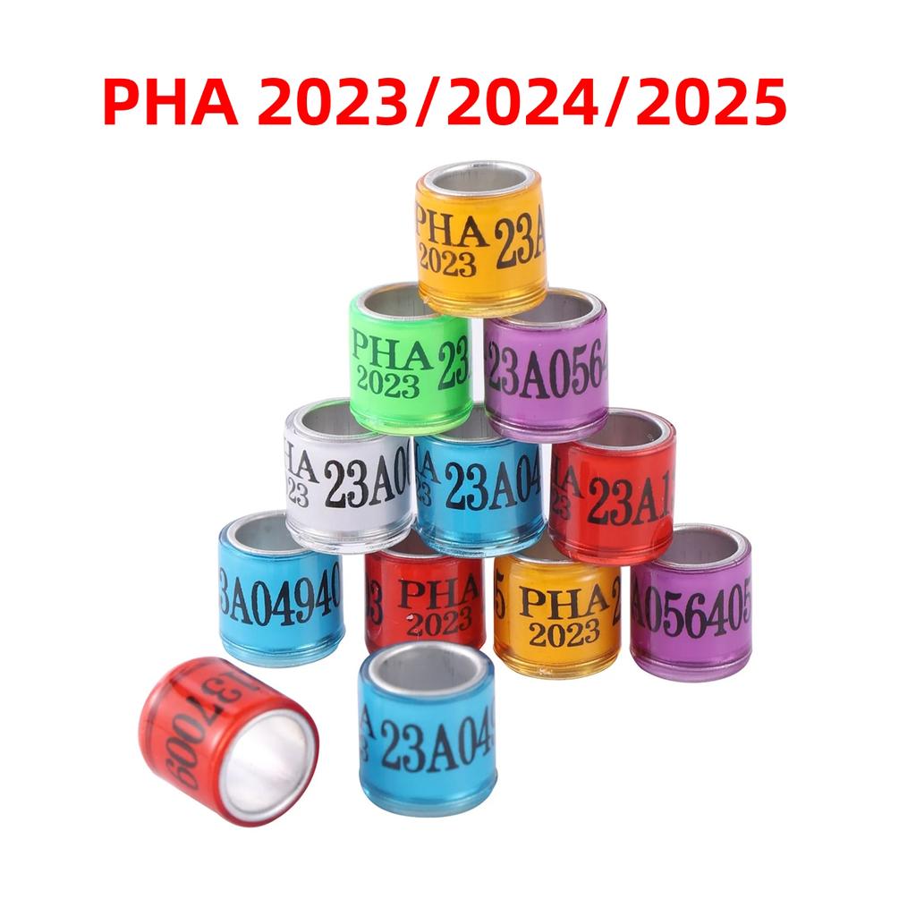 PHA 2025 8 мм Кольцо для лапки голубя Алюминиево-пластиковый материал Кольцо для лапки птицы с номерами Разноцветное опционально Птичьи принадлежности 30 шт.