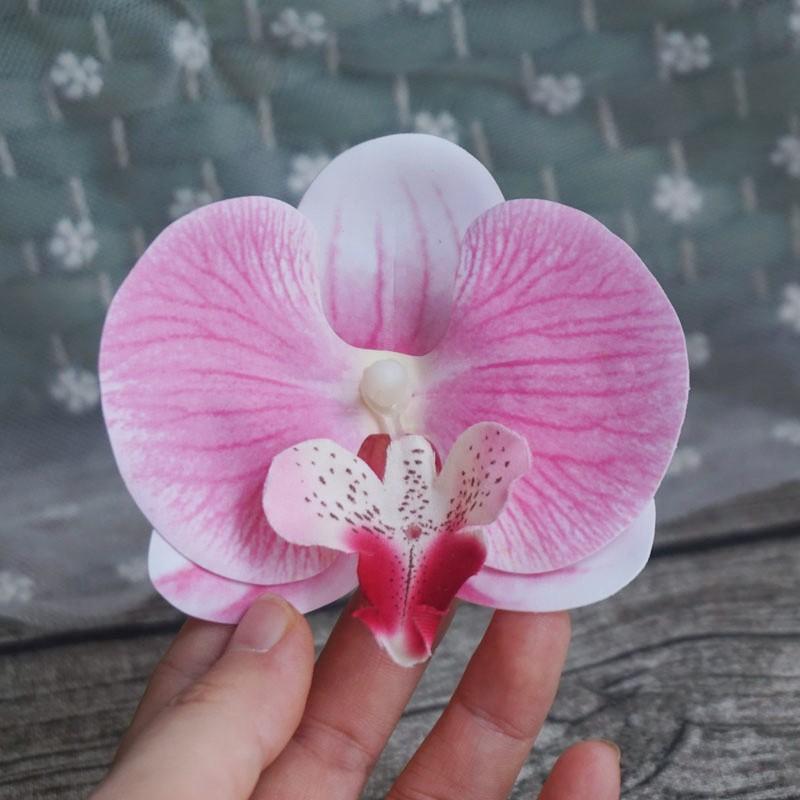 8,5 см заколка для волос в виде орхидеи для женщин, заколки для волос с искусственными цветами, милые аксессуары для волос для свадебной вечеринки, подарки