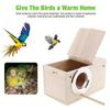 Parrot Lovebirds Finch Wooden Nesting House Cage Nest Bird Breeding Box Bird supplies