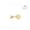 Clover Solid 18K Gold Threaded Earrings for Men and Women Plain Gold Cartilage Ear Jewelry 18K Solid Gold Piercing
