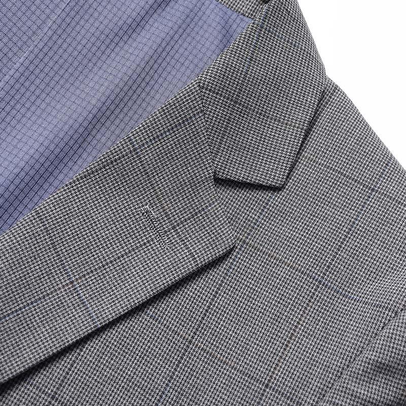 Тонкие мужские костюмы на весну и осень, не требуют глажки, облегающие, клетчатые костюмы для молодежи и среднего возраста, повседневные однобортные костюмы