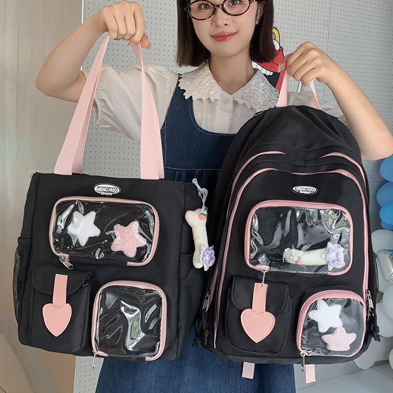 Children's Schoolbag, Girls, Primary School Students, Junior High School Students, Large-capacity Two-piece Backpack