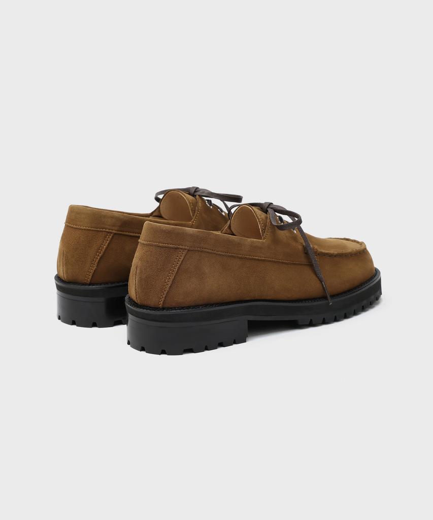 Firenze Atelier [Vibram] Стандартная Повседневная Подошва Лоферы 5099 [Замша Средне-Коричневого Цвета]