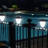 4 шт. Светодиодные солнечные фонари для бассейна, Подходят для наземного бассейна, Украшение забора, Светодиодные водонепроницаемые аксессуары для бассейна, Ночные светильники