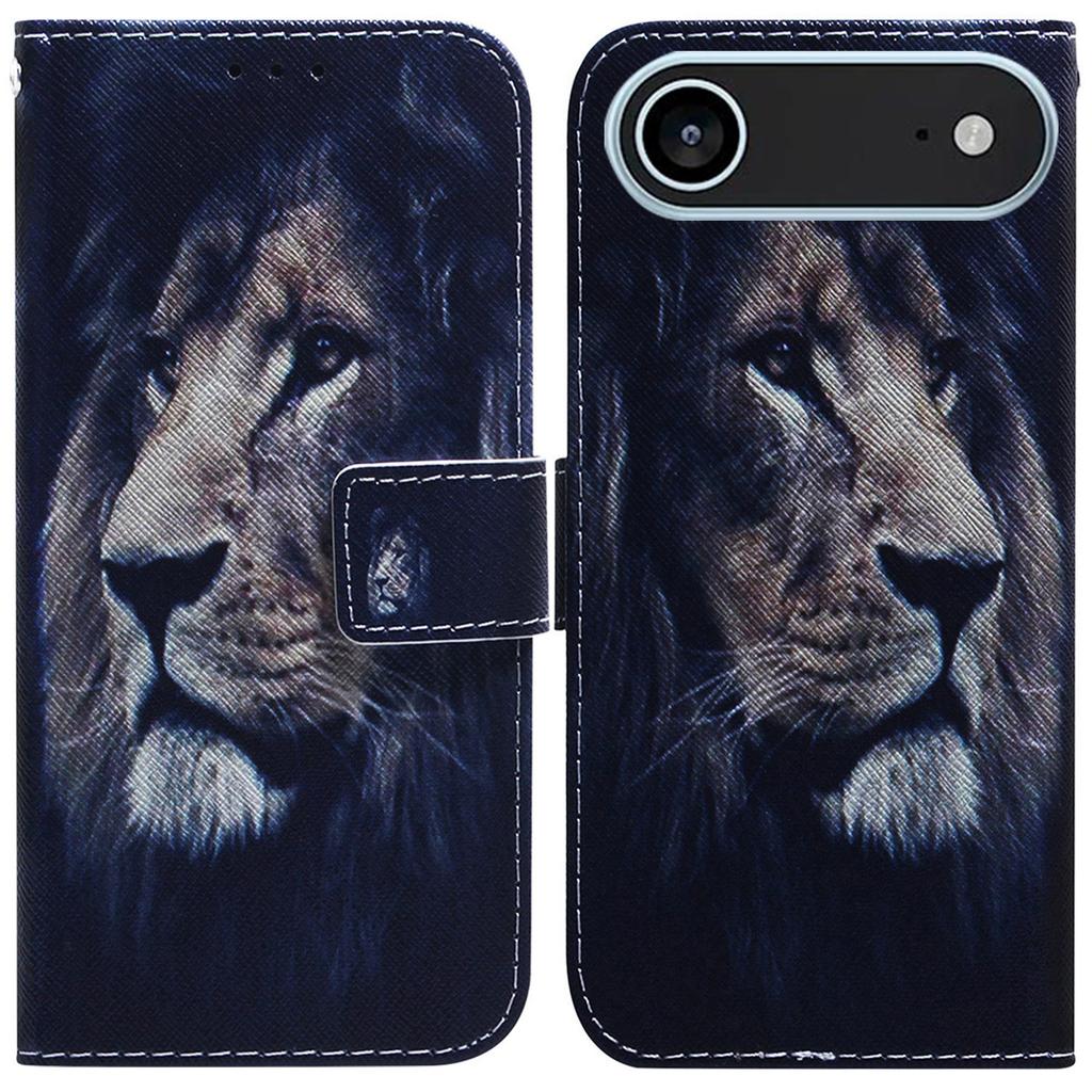 For iPhone 17 Air Wallet Case Pattern Print Leather Phone Cover