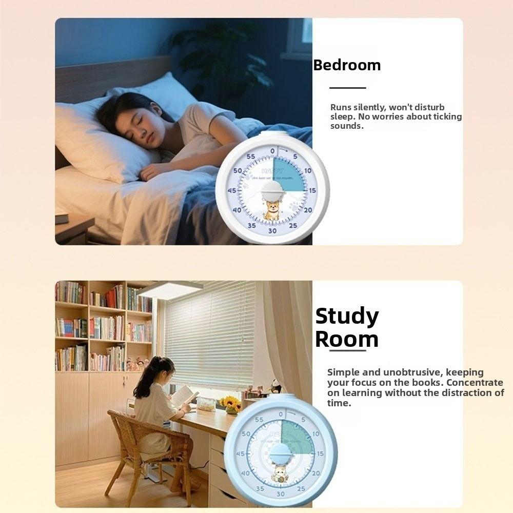 Silent Operation Countdown Alarm Clock Portable Kitchen Timer Student Timer Visual Timer Kids
