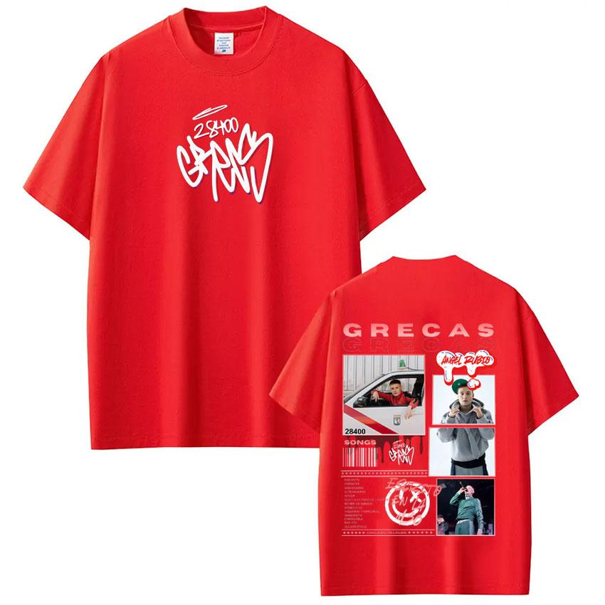 Rapper Grecas Tour 2026 Album Print Tshirts Men Women Fashion Oversized Tshirt Casual Short Sleeve Cotton Tee Shirt Streetwear