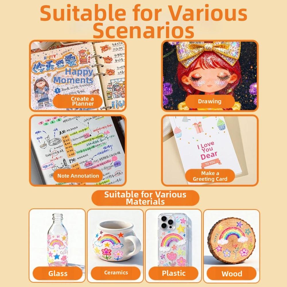 Washable Ink Acrylic Marker Soft Head Design Painting Pen New Art Pen for Elementary School