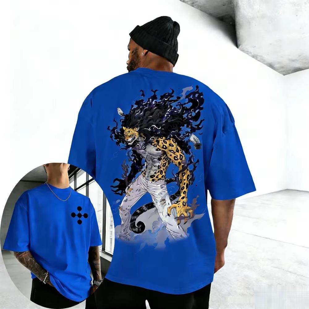 2026 New Hot Summer One Piece Rob Lucci Unisex Cotton T-shirt Men Women Vintage T-shirt Hip Hop Streetwear Oversized T-shirt