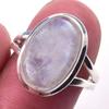 Natural Rainbow Moon Stone Gemstone Handmade 925 Sterling Silver Ring S.7 Z6q53