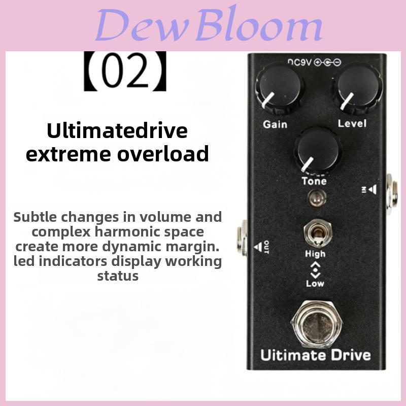 Педаль эффектов для электрогитары в металлическом корпусе для Overdrive, Chorus, Delay и Reverb