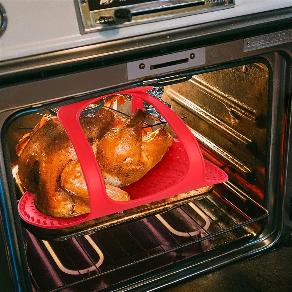 Cooking Transfer Tool Silicone Air Fryer Liner Turkey Sling Lifter