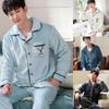 Men's Autumn Winter Thicken Warm Flannel Pajamas Nightwear Sets Soft Casual Sleepwear Long Pant Men Pajamas Home Sets
