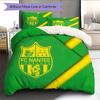 FC Nantes  Pattern Bedding Quilt Set  Home Decoration  Gift (1 * duvet cover + 2 * pillowcase  without core)