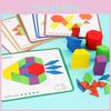 Деревянный пазл по форме Развивающая игрушка для детей с подбором цветов для развития на ранних этапах