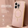 For iPhone 14 Pro Phone Case Carbon Fiber Textured Electroplated TPU Back Cover
